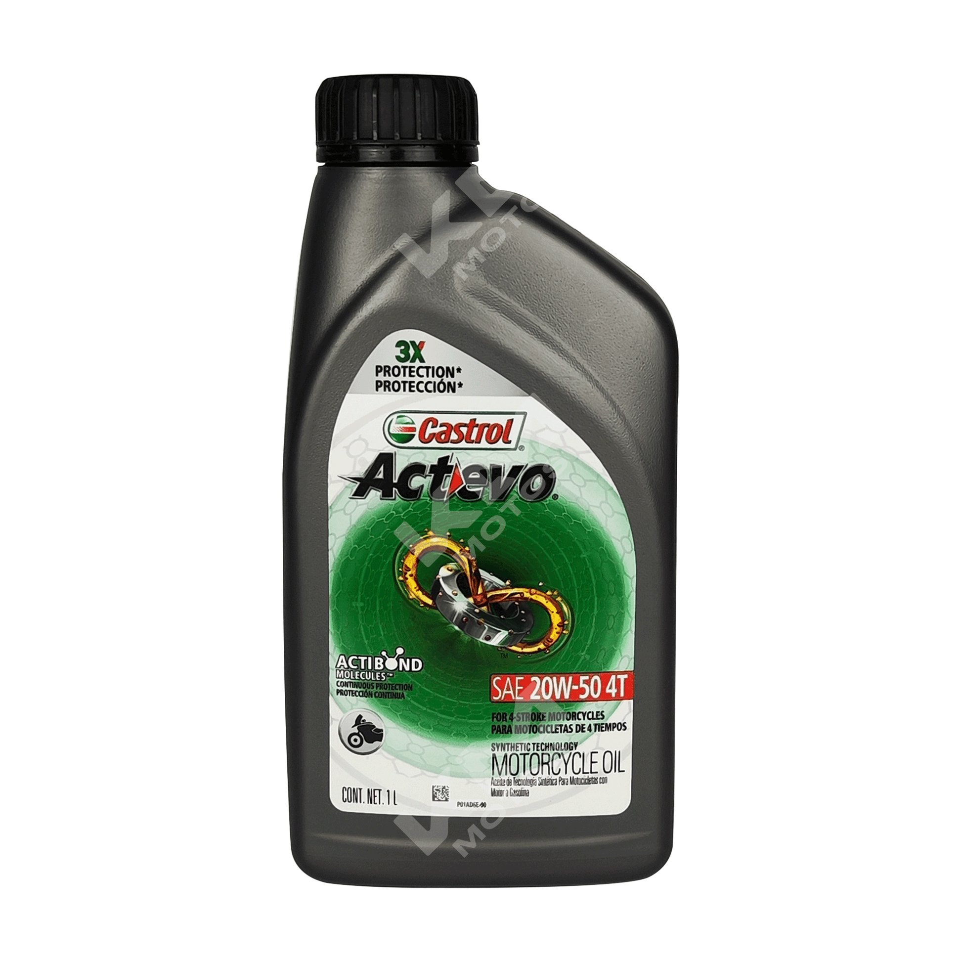 ACEITE CASTROL 20W50 (1/4 + ACTEVO 4T)