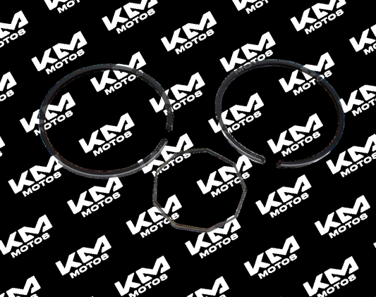 Anillos de pistón Yamaha DT175 de 0.75 para motores de 2 tiempos, marca Top, mostrando los anillos en la imagen.