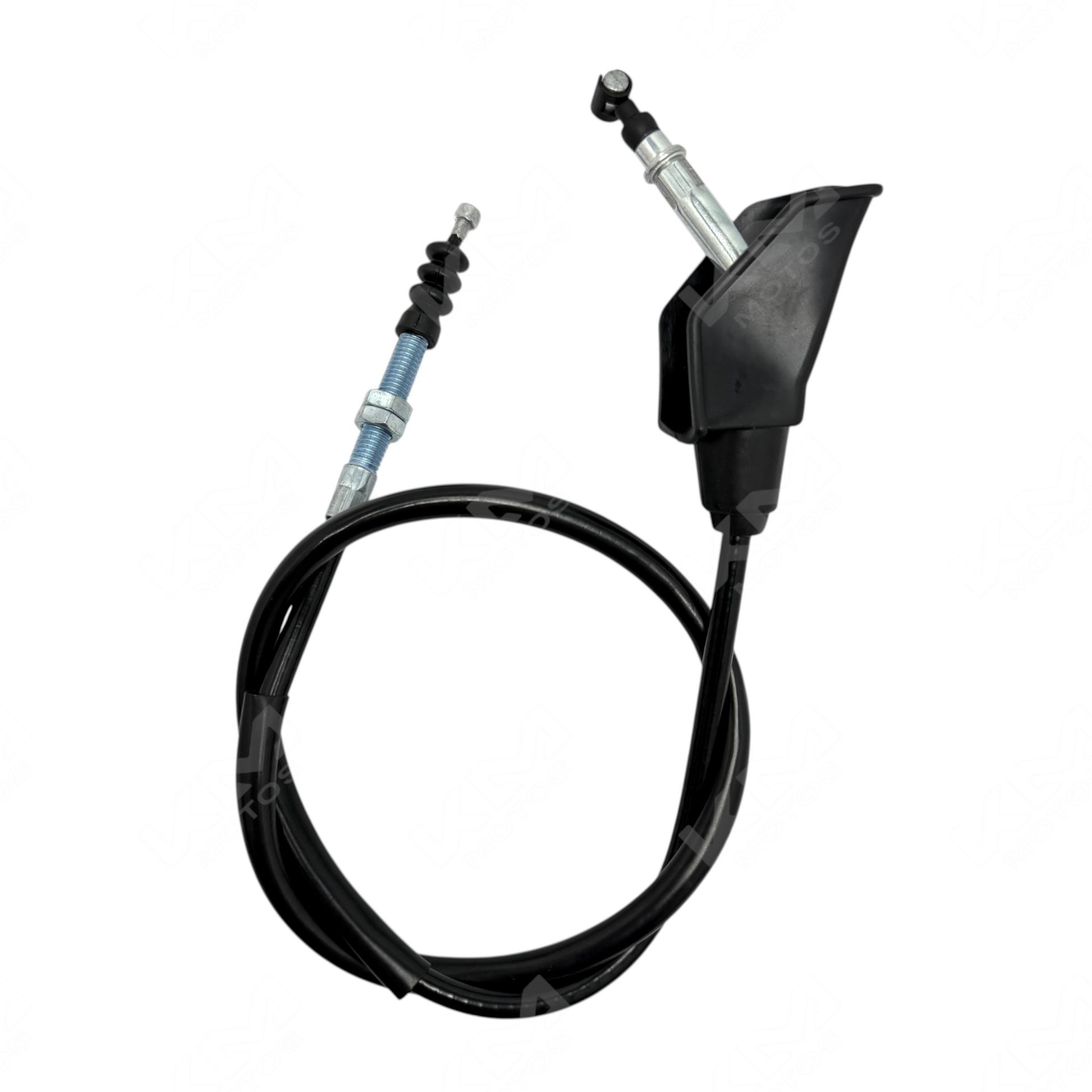 Cable de embrague Apache 180 RTR de KM Motos, vista del cable resistente y flexible para motocicleta.