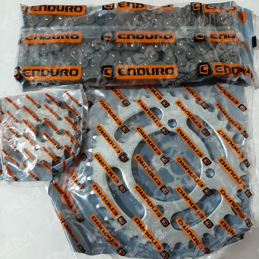 Kit de tracción Lucky Enduro con engranajes 35T y 15T, ideal para bicicletas de montaña universales.