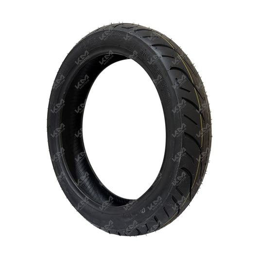 Llanta trasera 120/80-17 lisa para motocicleta, diseño de banda de rodadura uniforme y estructura resistente.
