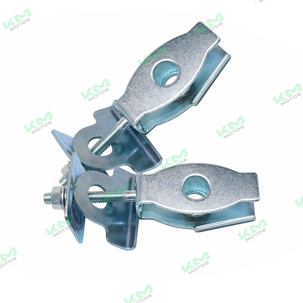 Ajustadores de cadena Universal FT180/RT180, tensores de cadena metálicos con mecanismo de ajuste para mantenimiento de bicicletas.