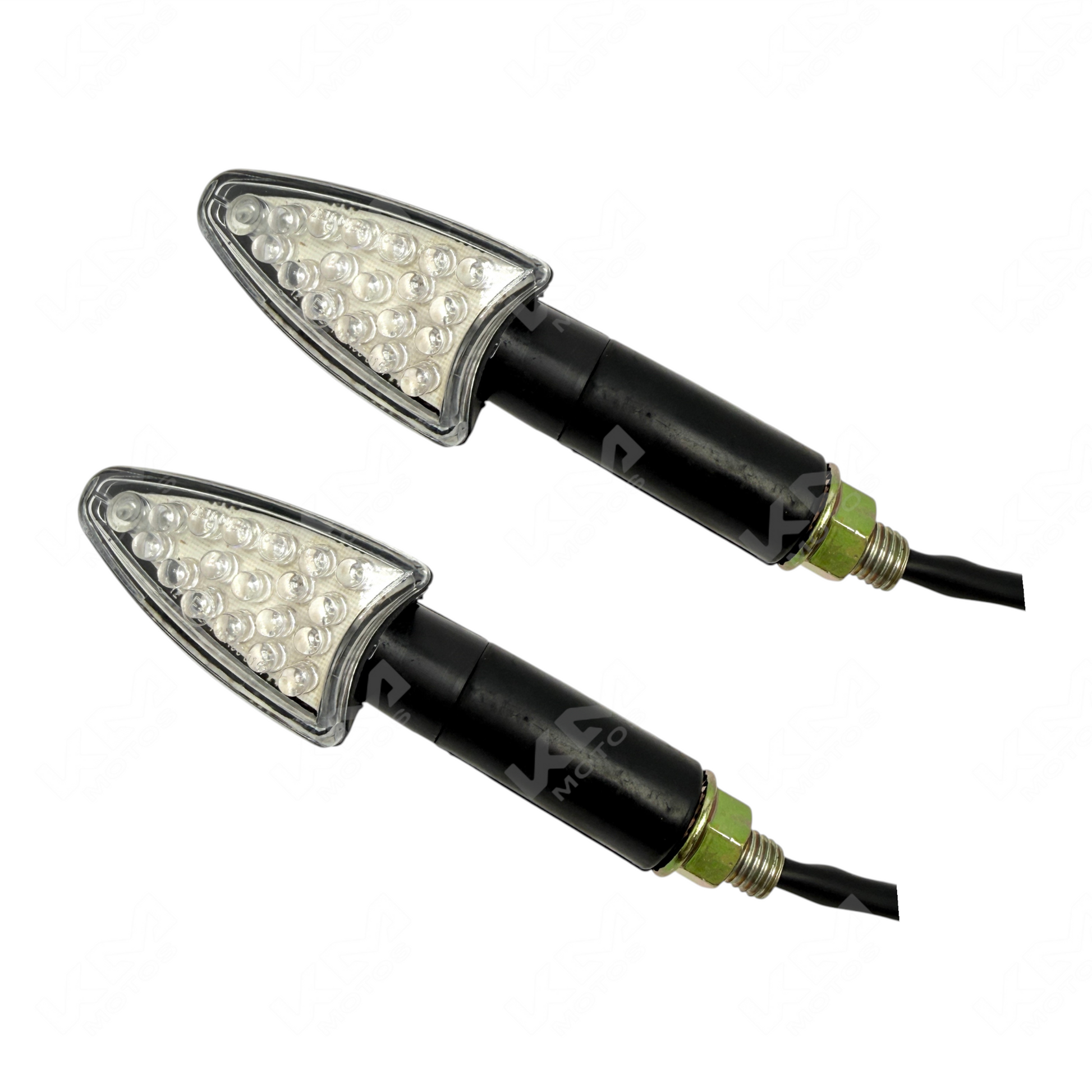Vías LED XM200Z KMS con luces blancas y diseño compacto, ideal para señalización y iluminación vehicular.