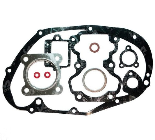 Kit de empaques Suzuki AX100, medio kit de 1/2 para reparación de motor, componentes visibles en la imagen.