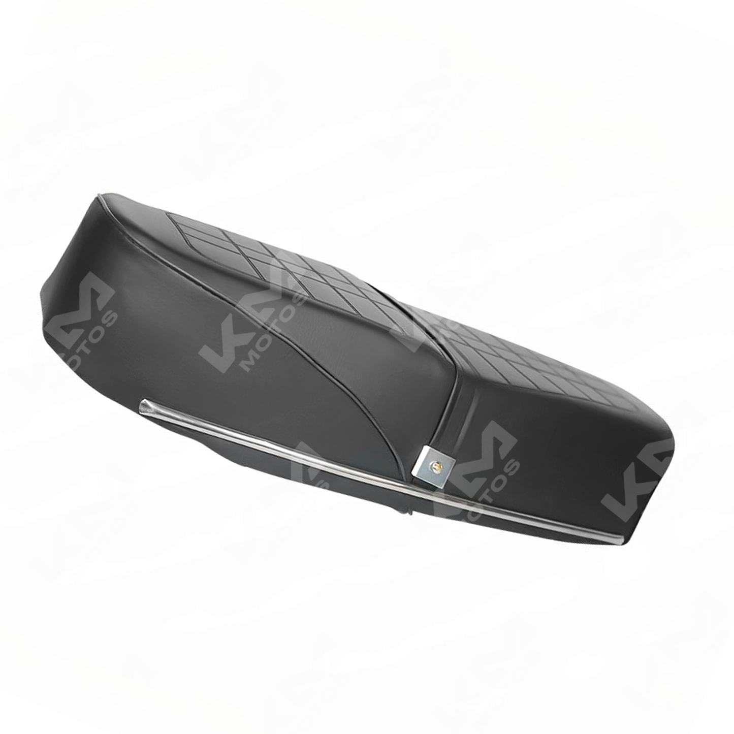 Asiento para motos KM Motos, compatible con CG125, FT125, KB150 y Typan, con superficie acolchada y diseño ergonómico.