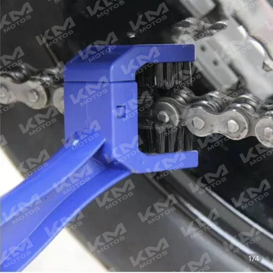 Cepillo limpia cadena Universal, herramienta para mantenimiento de bicicletas, con cerdas resistentes para remover suciedad y grasa.