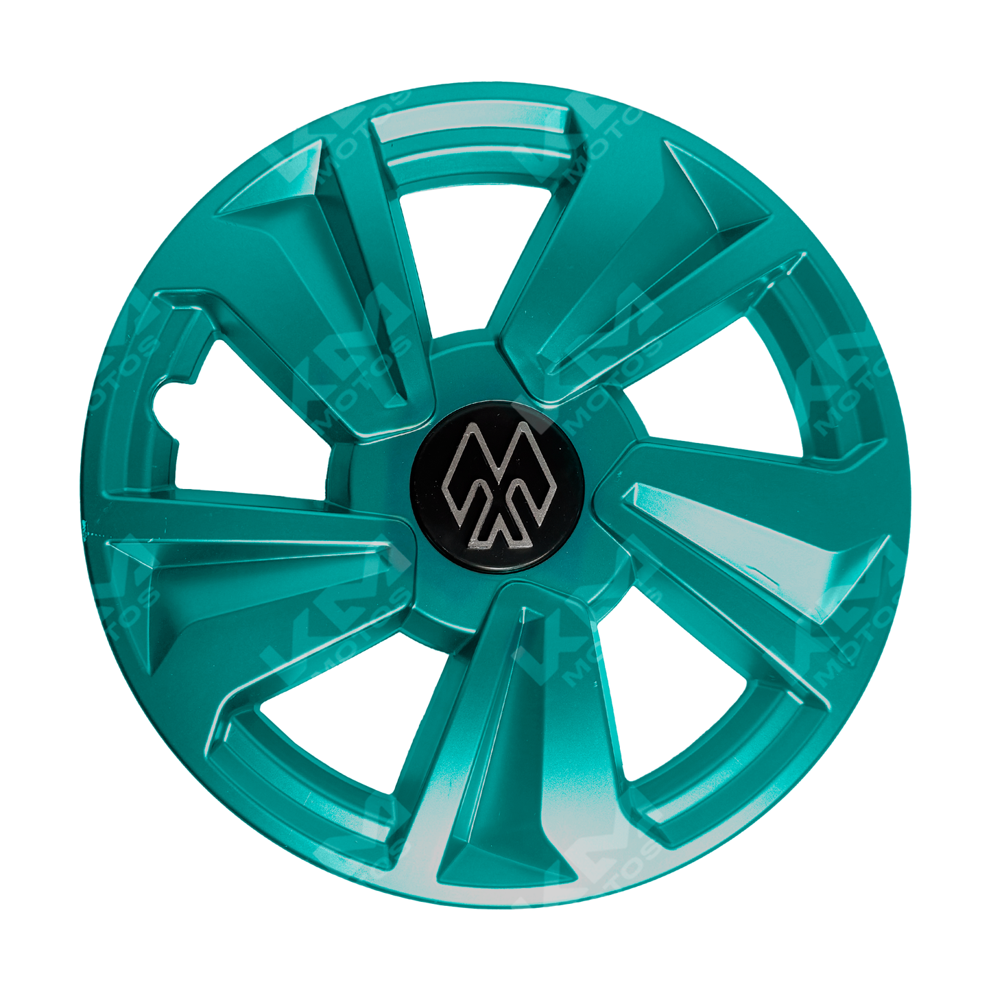 Copas de lujo para rincón mototaxi en color verde, marca KM Motos, con diseño elegante y acabado brillante.
