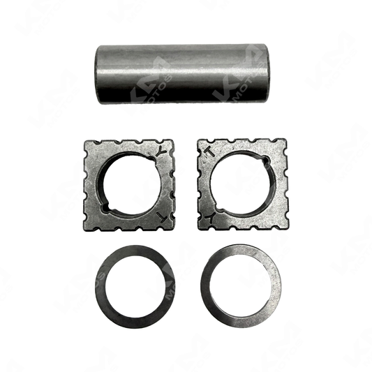 Dados de mototaxi KM Motos RE205/175/RE4S y TVS, piezas de repuesto para motocicletas, en color negro con detalles metálicos