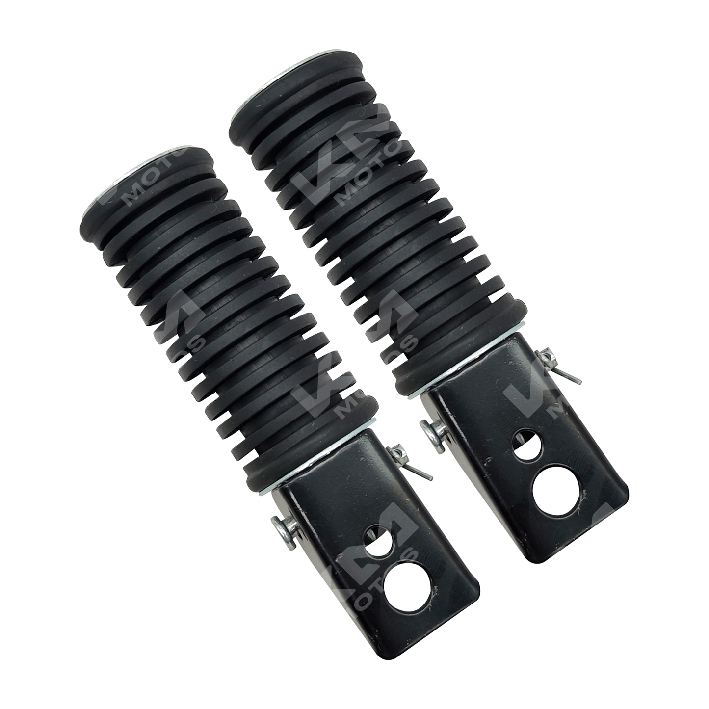 Base de estribo universal redondo negro de KMMOTOSHN, resistente y duradero para motocicletas.