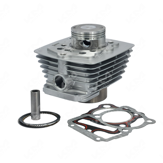 Kit de cilindro para motores de 196cc, compatible con CG200, TRAXX, ZX200L, NAGA200, YARA y SHINERAY, en imagen.