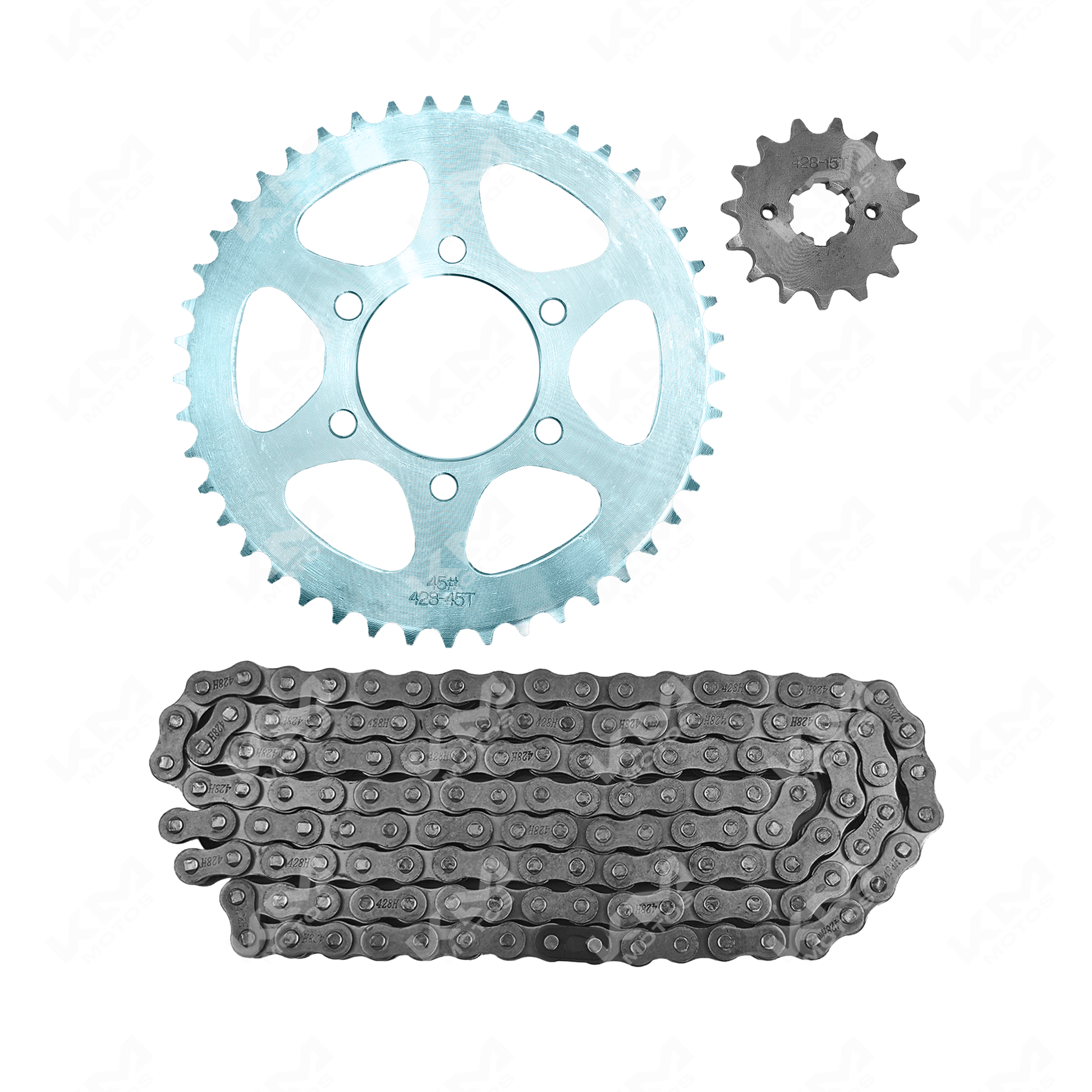 KIT DE TRACCION 45T/15T-428H XTZ150 CADENA 136L - KMMOTOSHN