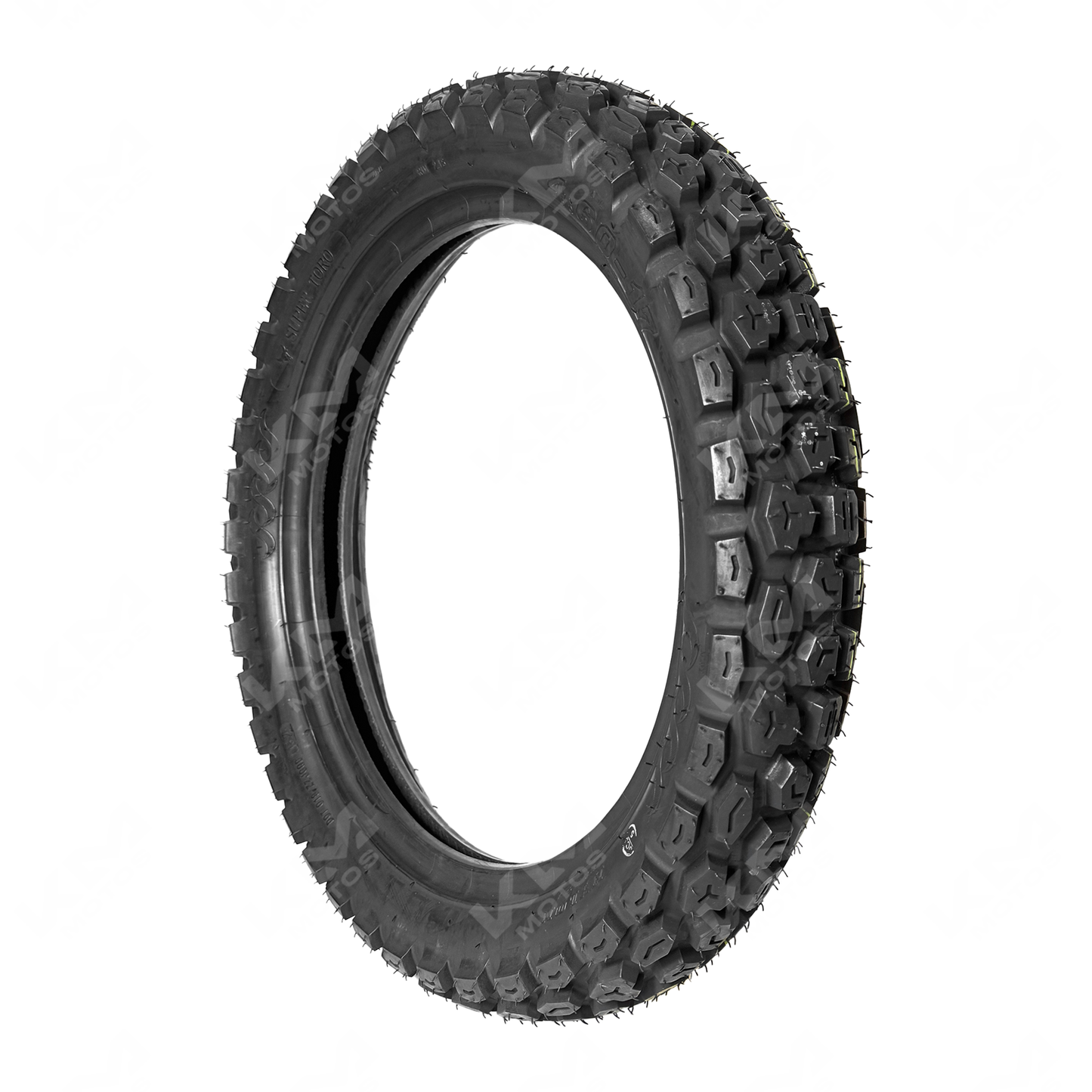 Llanta semitractora KMMOTOSHN 4.60-17 Super Toro, neumático resistente para maquinaria agrícola, vista lateral en imagen.