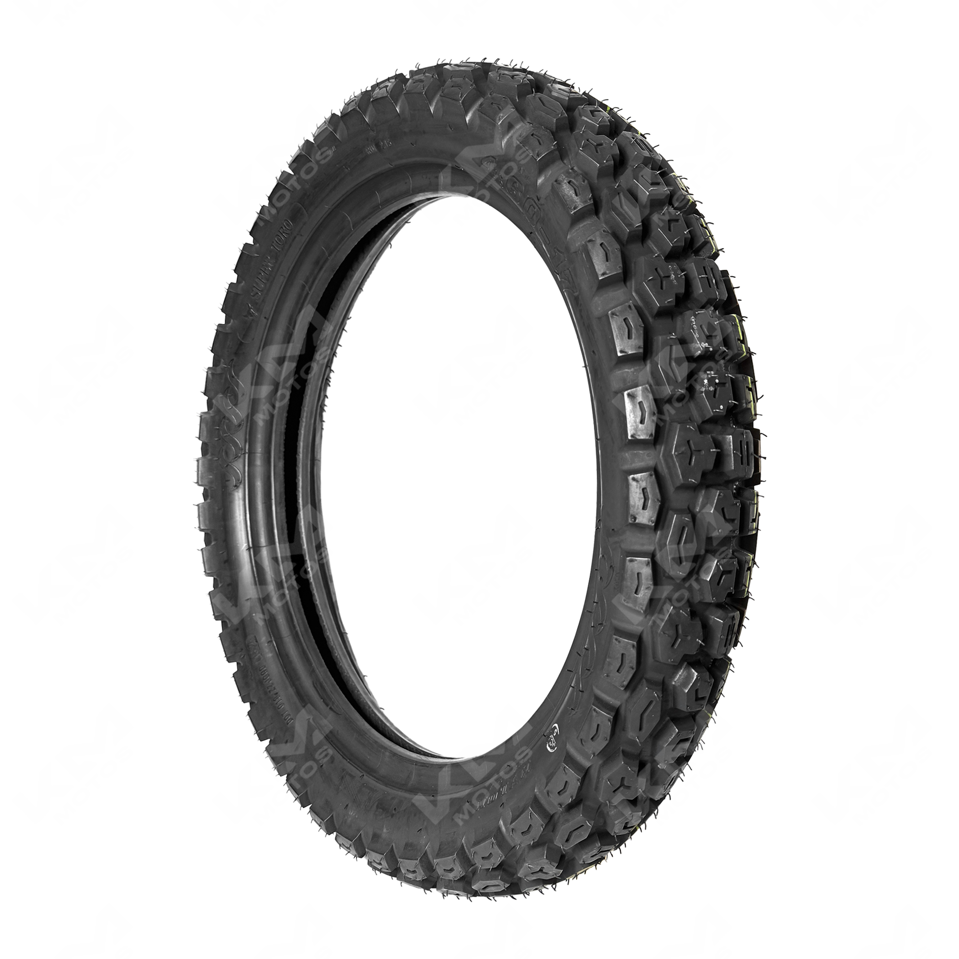 Llanta semitractora KMMOTOSHN 4.60-17 Super Toro, neumático resistente para maquinaria agrícola, vista lateral en imagen.