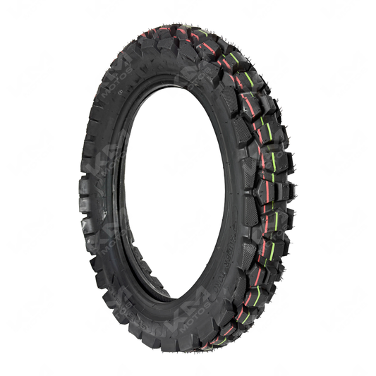 Llanta trasera 4.60-17 para tractor Super Toro de la marca KMMOTOSHN, con neumático de perfil robusto y diseño resistente.