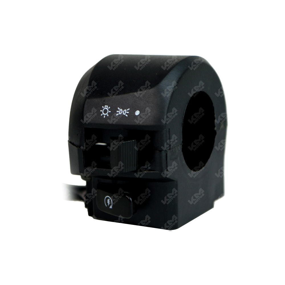 Mando derecho para YBR125 de la marca KM Motos, con detalles visibles del control y diseño del producto.