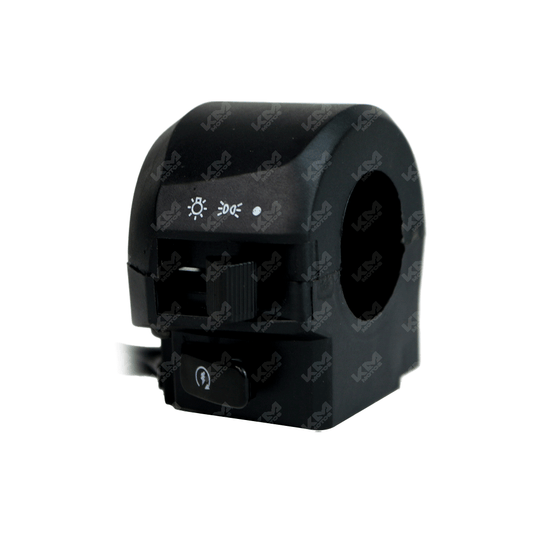 Mando derecho para YBR125 de la marca KM Motos, con detalles visibles del control y diseño del producto.
