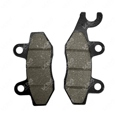Pastillas de freno KMMOTOSHN para GXT200, KMF200, ZX200 y ZX150L, muestra las pastillas en un estado listo para instalar