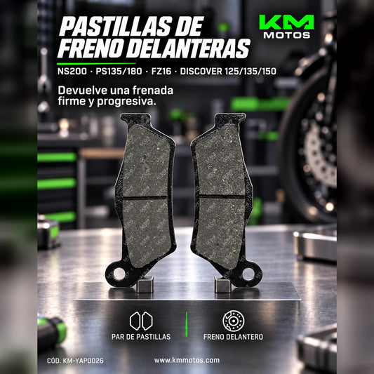 Pastillas de freno delanteras KMMOTOSHN para NS200, PS135, FZ16, Discover 125 y 135, en paquete con componentes de freno.