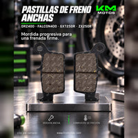 PASTILLA DE FRENO DRZ400/FALCON400/GXT250R/ZX250R (ANCHA)