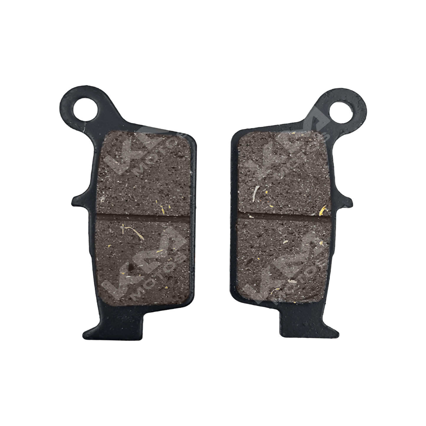 Pastilla de freno ancha para motocicleta KM Motos compatible con DRZ400, Falcon 400, GXT250R y ZX250R, vista de la pieza.