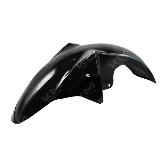 Guardafango delantero negro para motocicleta RKS150, protección y estilo en diseño resistente y duradero.