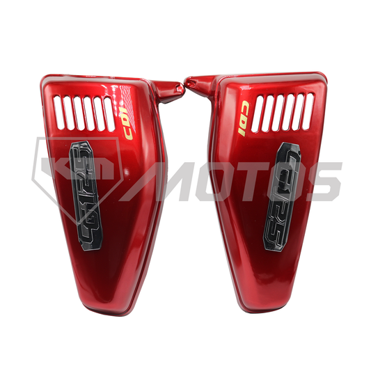 TAPADERAS LATERALES CG125/FT125/MG150/TYPAN ROJO
