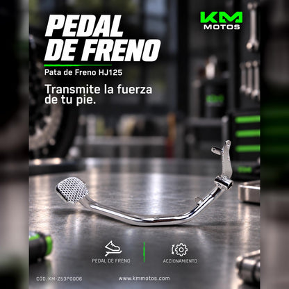 Pata de freno universal para motocicleta HJ125, pedal de freno resistente y compatible con modelos KMMotos.