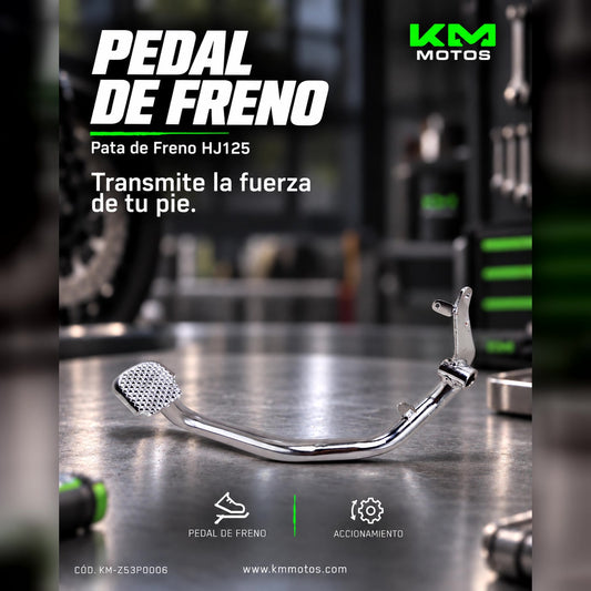 Pata de freno universal para motocicleta HJ125, pedal de freno resistente y compatible con modelos KMMotos.