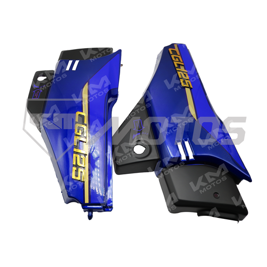 Tapadera lateral derecha CGL125 de marca Universal, vista en la imagen con detalles de la cubierta lateral para motocicleta.