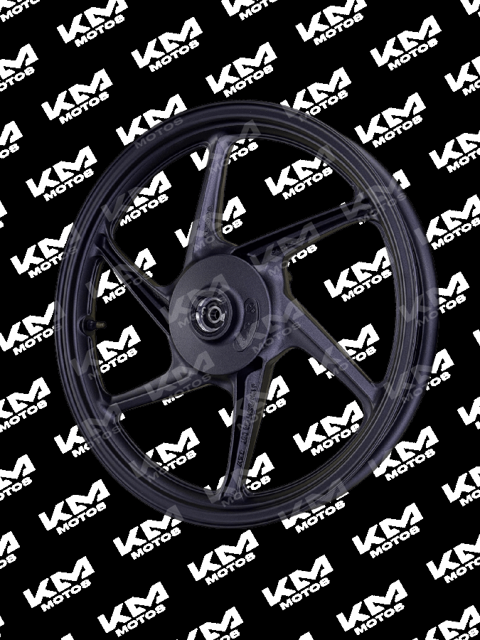 Rines universal para Honda CBF125, diseño en neumático de moto, con acabado en negro y detalles en plata.