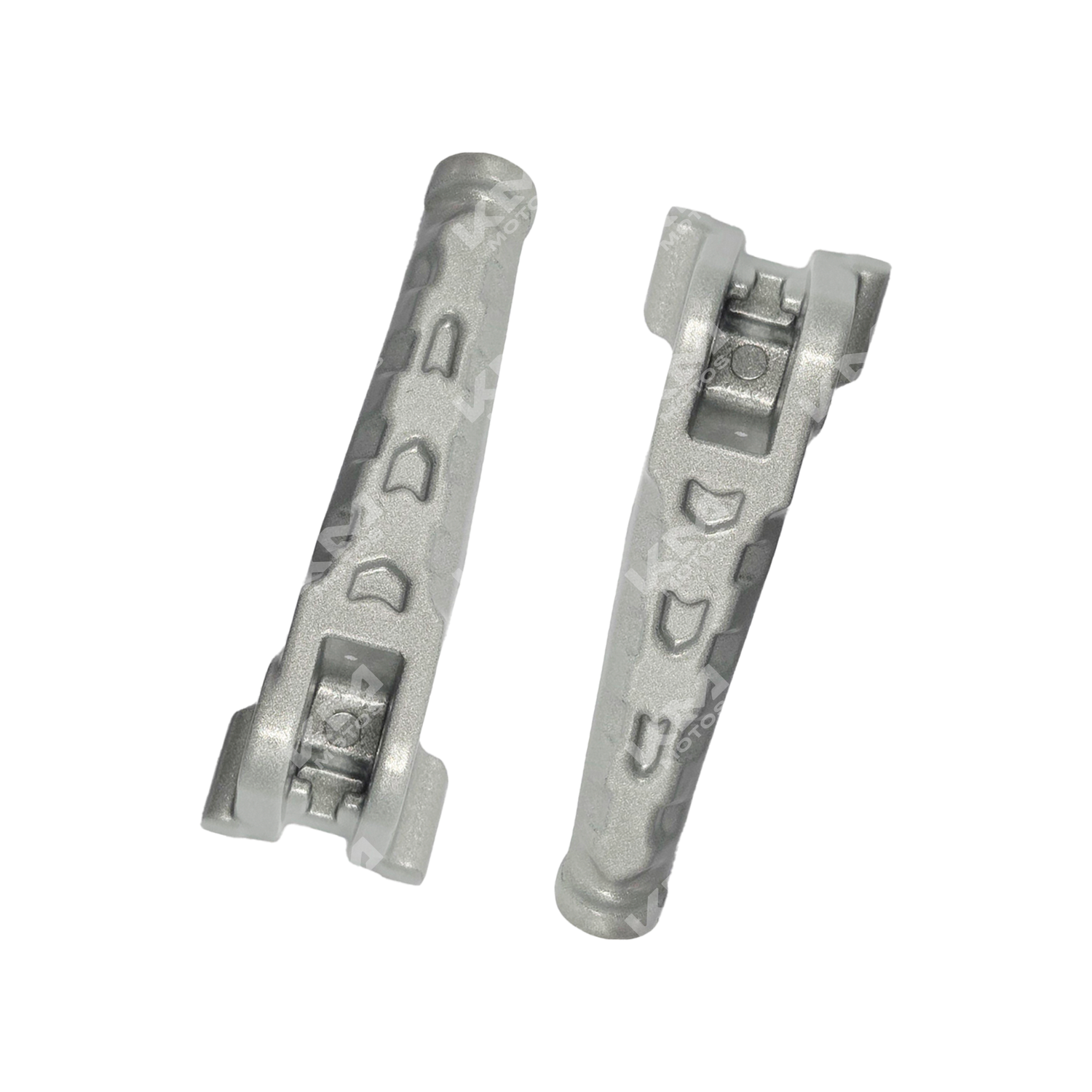 Base de estribo trasero KMS para GXT250R y ZX250R, compatible con modelos KM Motos, en acabado resistente y duradero.