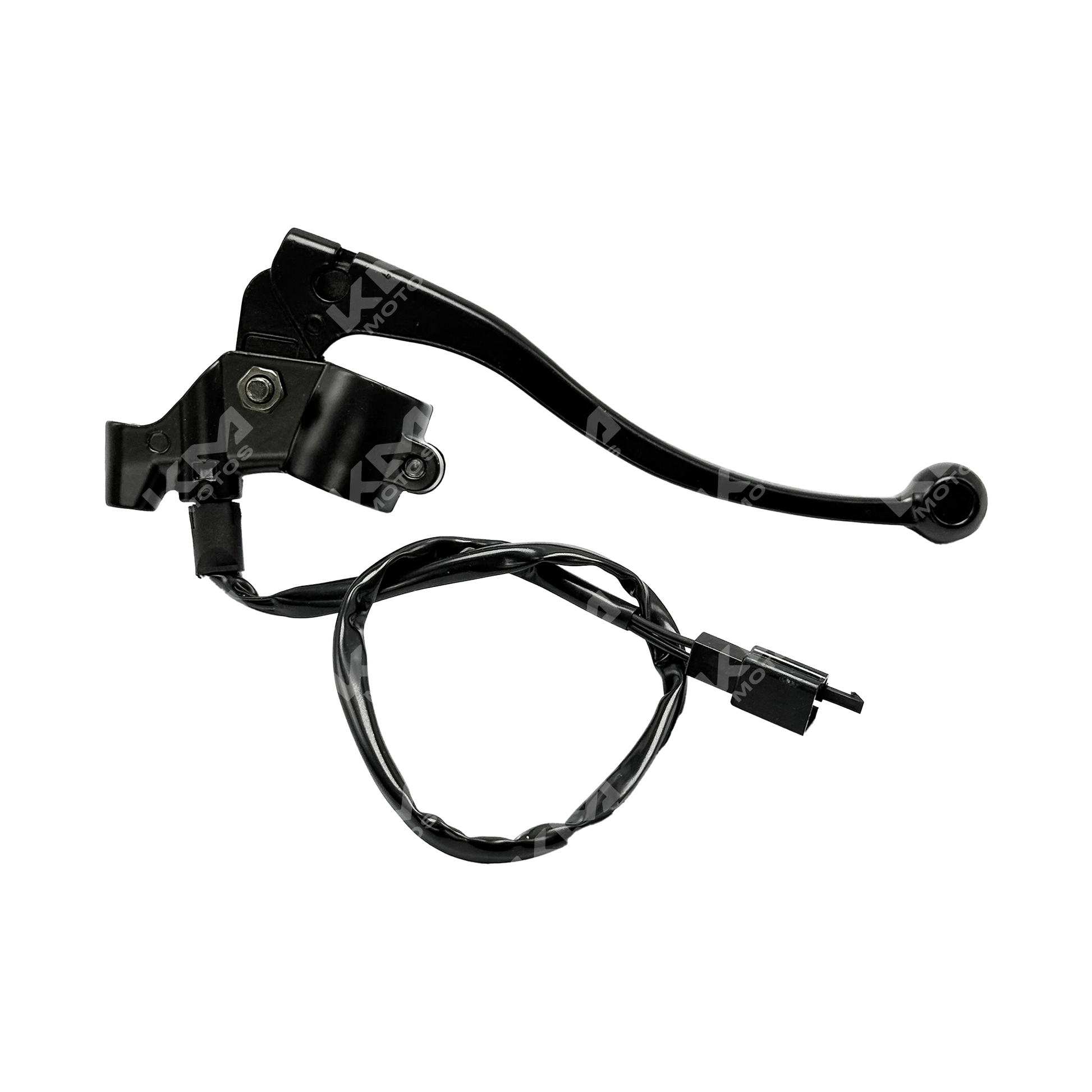 Manecilla de clutch izquierda para KMS CRUX110 REV-4, parte de control de motocicleta, en color negro con detalles metálicos