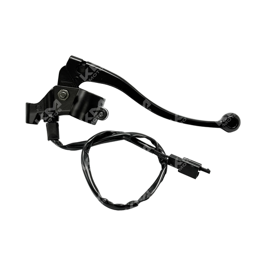 Manecilla de clutch izquierda para KMS CRUX110 REV-4, parte de control de motocicleta, en color negro con detalles metálicos