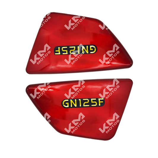 TAPADERAS LATERALES ROJO GN125-F KMS - KMMOTOSHN