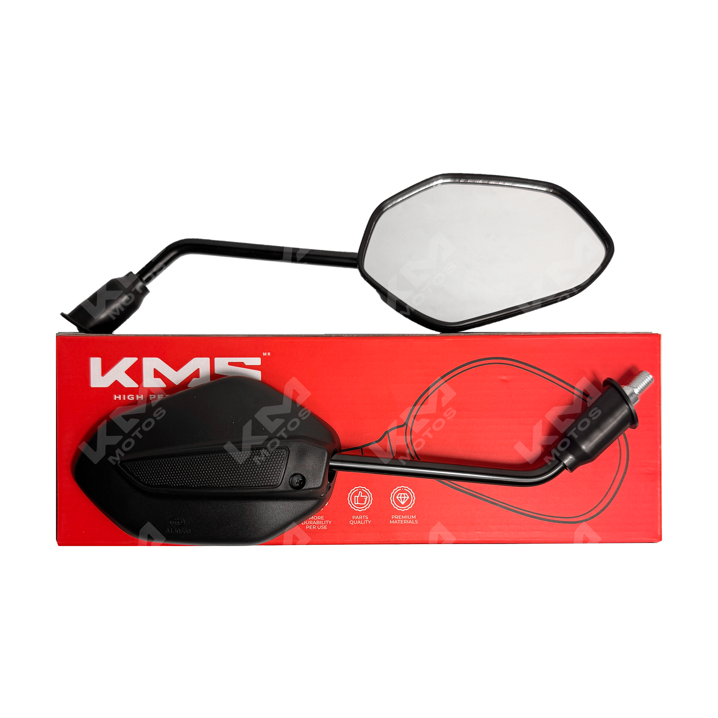 Retrovisores para Honda Navi 110cc de la marca KMS, par de espejos laterales para motocicleta.