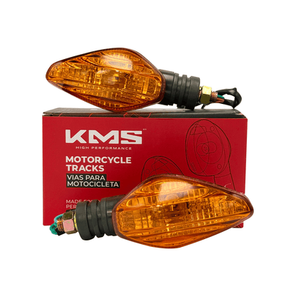 Vías direccionales KMS Navi 110CC KMS en color negro, diseño compacto para motocicleta.