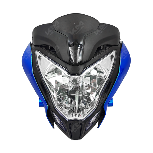 CARENA COMPLETA + SILVIN AZUL NS200 KMS - KMMOTOSHN