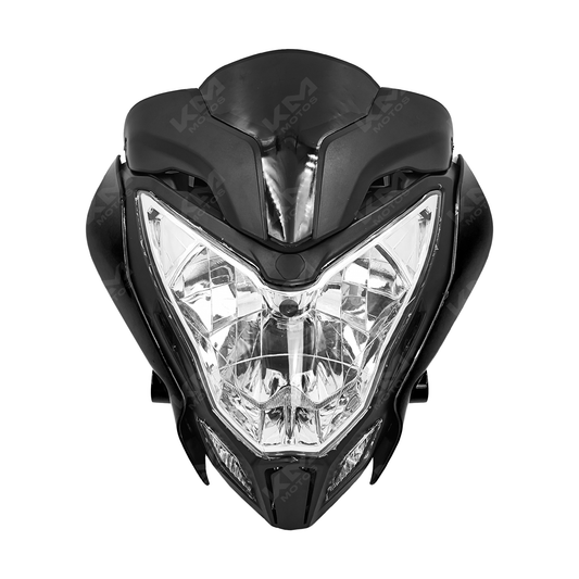 CARENA COMPLETA + SILVIN NEGRA NS200 KMS - KMMOTOSHN