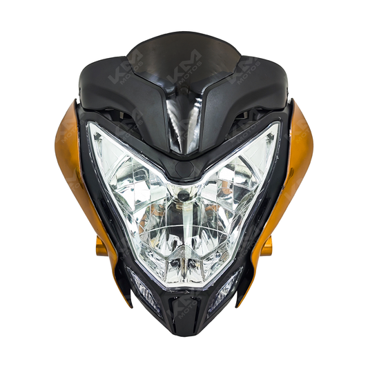 CARENA COMPLETA + SILVIN AMARILLO NS200 KMS - KMMOTOSHN