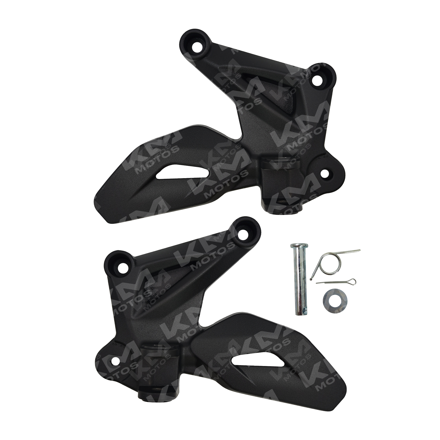 Bases de Estribos Delanteras Negro NS200 Kms