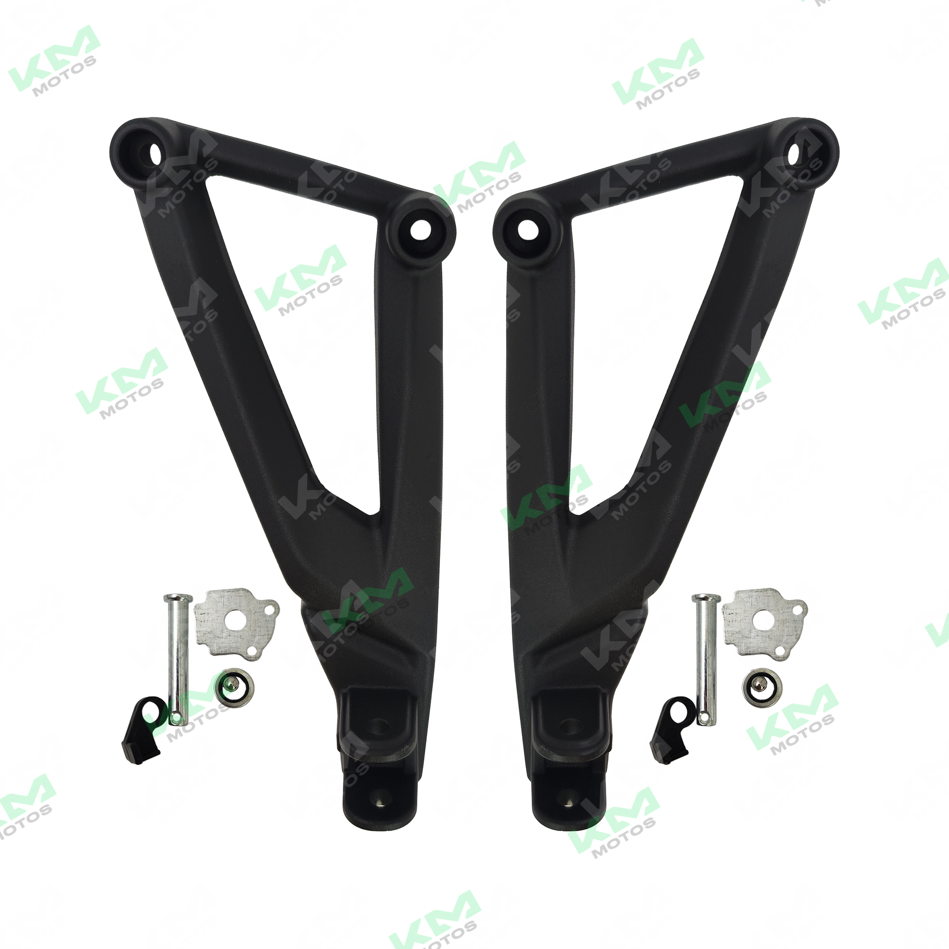 Base de estribo izquierda trasera negra para NS200 Kms, parte de la base de estribos universal para motocicleta.