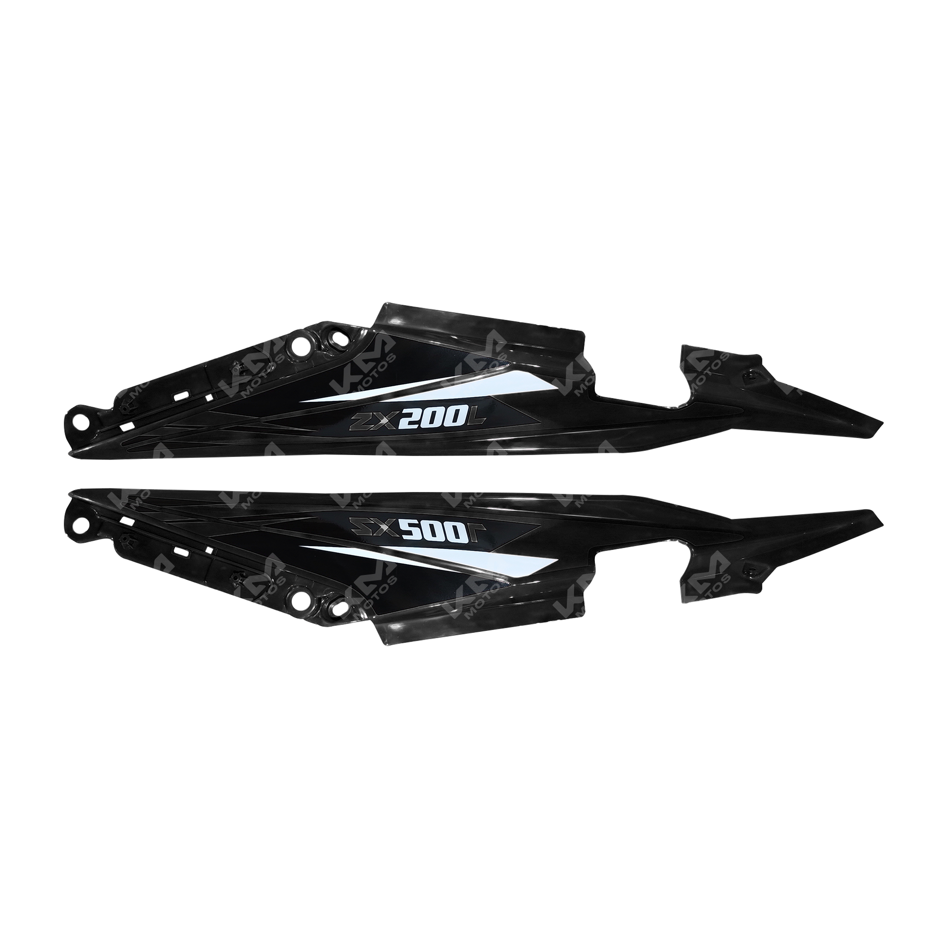 TAPADERAS LATERALES NEGRAS ZX150L/ZX200L M.N - KMMOTOSHN