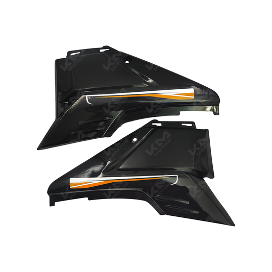 TAPADERAS DE BATERIA NEGRA/ANARANJADA ZX200L M.N - KMMOTOSHN