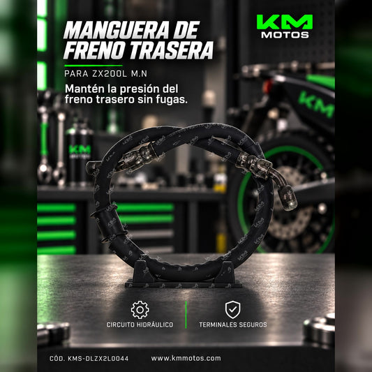 MANGUERA DE FRENO TRASERA ZX200L M.N — KMS-DLZX2L0044 | KM Motos