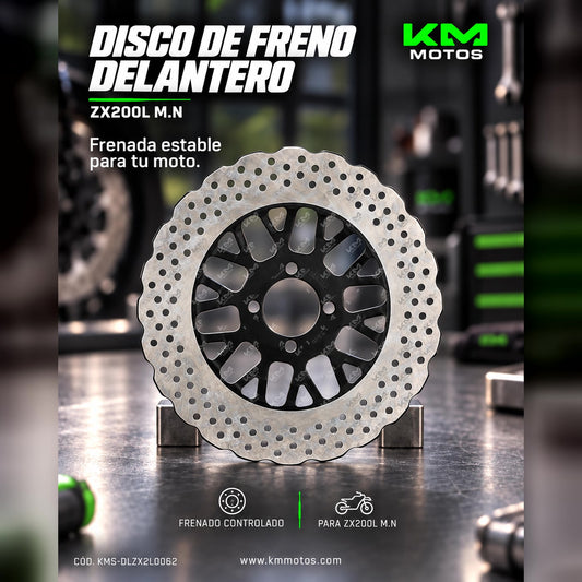 DISCO DE FRENO DELANTERO ZX200L M.N — KMS-DLZX2L0062 | KM Motos