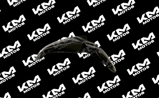 Guardafangos negro Kms para Gxt, Xtz y Nxr, resistente y de alta calidad, visible en la imagen.