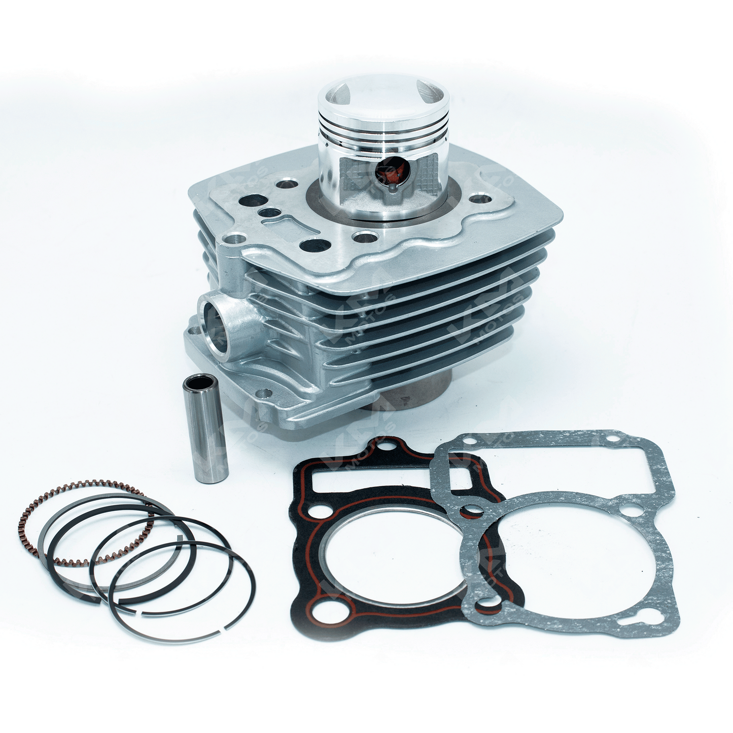 Kit de cilindro KM Motos para CG125 y modelos similares, con cilindrada de 56.50 mm, en imagen detallada