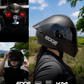 CASCO MODULAR NEGRO SOLIDO CON LED VIS/OSCURA DOBLE EDGE TALLA "M" DOT