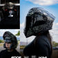 CASCO MODULAR MEXICAN STYLE VIS/OSCURA DOBLE + LED EDGE TALLA "XL" DOT