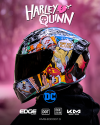 CASCO CERRADO HARLEY QUINN VIS/OSCURA EDGE TALLA "S" DOT/ECE